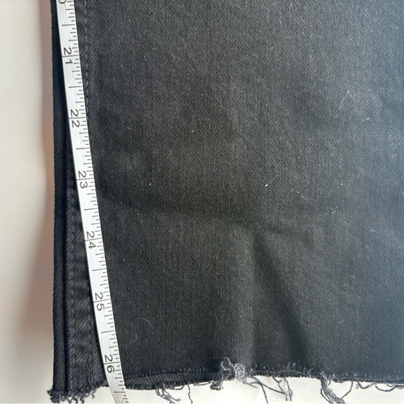 Gap Vintage Slim Mid Rise Black Jeans Size 28 Raw Hem - Picture 8 of 9